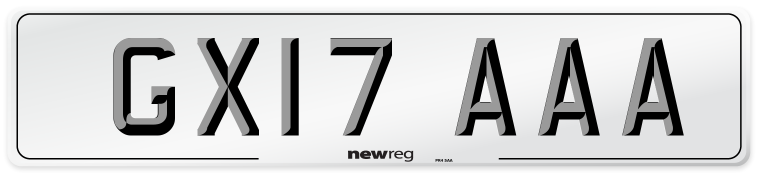 GX17 AAA Number Plate from New Reg